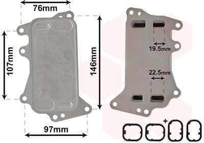 Радиатор масляный (холодильник), под фильтром VAN Wezel 06003553 цена, от 50.82 USD